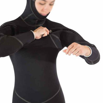 Thermoprene Pro Hooded Semi - Dry Jumpsuit Front Zip Double - Sided Nylon Fleece supplier