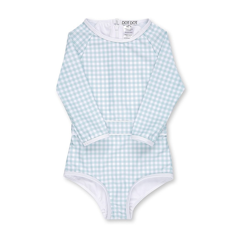 Soft One Piece Baby Lycra Swimsuit Long Sleeve Baby Girl Swimwear supplier