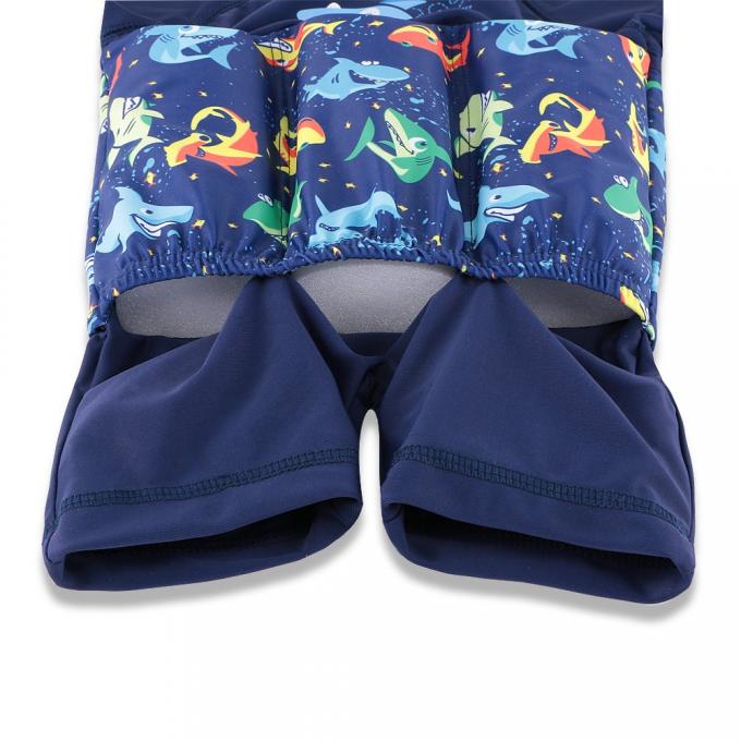 Sun Protection One Piece Kids Swim Vest With Removable Buoyancy Float