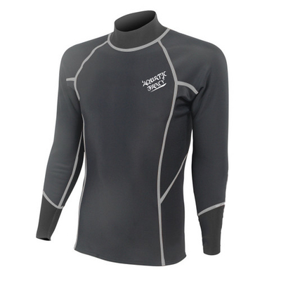 Black 3mm Wetsuit Jacket / Neoprene Surf Scuba Diving Suit Rash Guard supplier