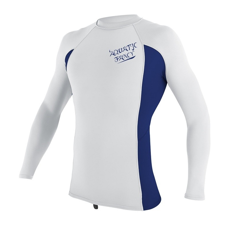 Poly Elastane Long Sleeve Surf Rash Guard / One Piece Mens Rash Guard Shirts supplier