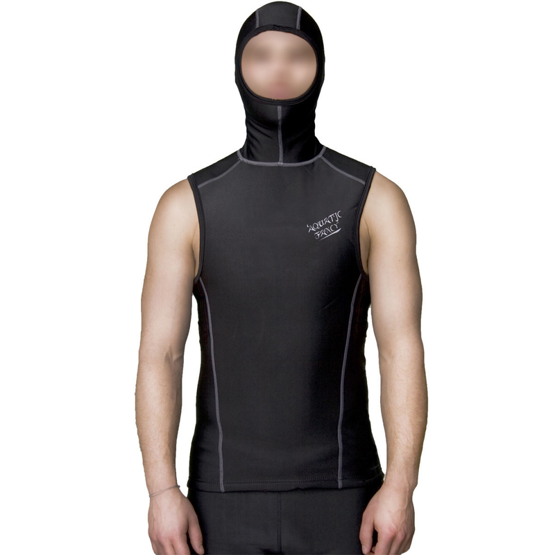 Adults 3mm Neoprene Wetsuit / Sleeveless Jacket Men Hooded Scuba Diving Vest For Spearfishing supplier